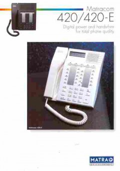 Буклет Matracom 420 420-E Digital power and hands-free for total phone quality, 55-1191, Баград.рф